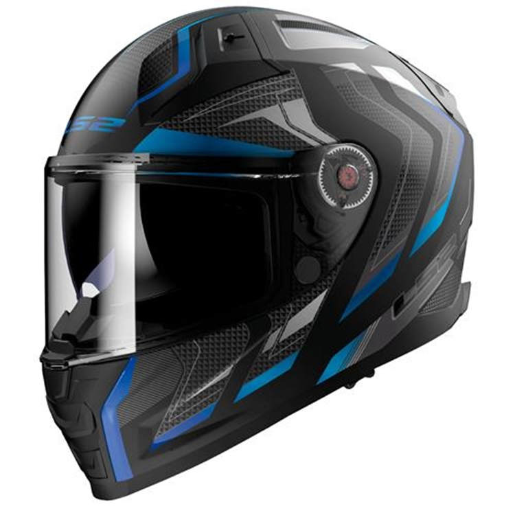 Casco moto negro y azul sale